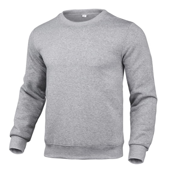 Mens Sweatshirt, Awwp Men's Casual Solid Color Crew Neck Sweatshirts Grey XL