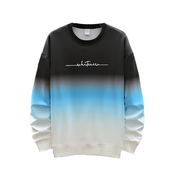 Mens Sweatshirt Crew Neck Sweater Slim Fit Lightweight Knitted Casual Dressy Fall Clothes Tops Pullover Dark Blue M