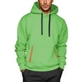 thumbnail image 1 of Mens Sweatshirt,Fashion Novelty Hoodie Long Sleeve Casual Loose Fit Heavyweight Hooded Sweatshirt Pocket for Wear,Mens Pullover,06 Light Green,S, 1 of 3