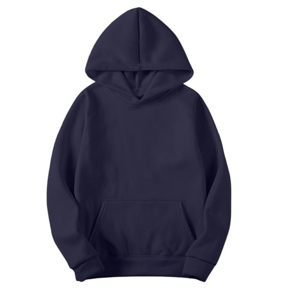 Mens Sweatshirt Hoodie Casual Fall Winter Long Sleeve Solid Color Pullover Sport Tops With Pockets
