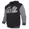 thumbnail image 1 of Mens Sweatshirt Hoodie Jacket Cali Sherpa Lining Zip Up Black S, 1 of 2