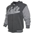 thumbnail image 1 of Mens Sweatshirt Hoodie Jacket Cali Sherpa Lining Zip Up Grey S, 1 of 3