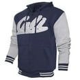 thumbnail image 1 of Mens Sweatshirt Hoodie Jacket Cali Sherpa Lining Zip Up Navy 3XL, 1 of 2