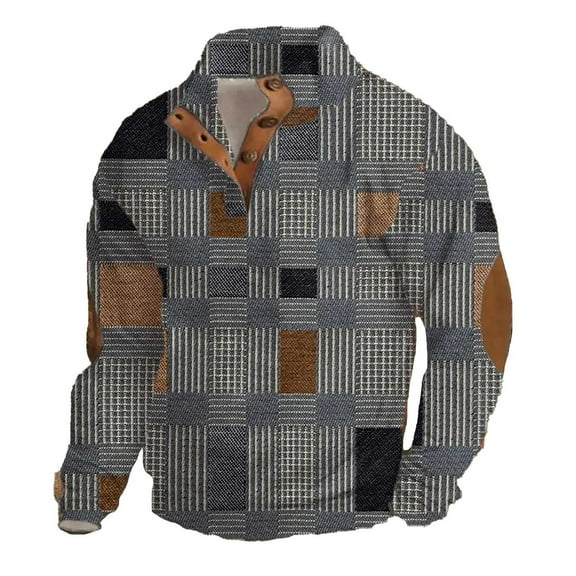 Mens Sweatshirt Loose Stand Up Collar Long Sleeved T Shirt Hooded Fall Clothes Tops Pullover Light Purple XL