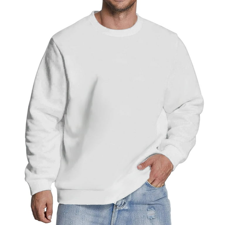 Mens sweatshirts no hood hot sale