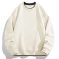 thumbnail image 1 of Mens Sweatshirt Sevevn Men's Crewneck Sweatshirts Long Sleeve Drop Shoulder Fake Two Peice Basic Pullover Tops, 1 of 4