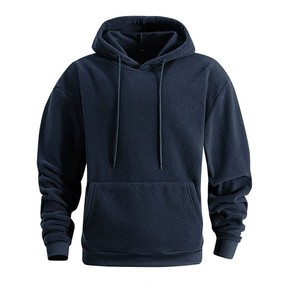 Mens Sweatshirt Under $10 Black Hoodies for Men Casual Crew Neck Long Sleeve Sweatshirts Soft Winter Warm Fleece Sherpa Shirts Blouses