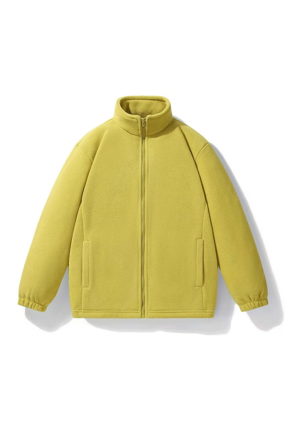 Mens Sweatshirt Under $10 Fleece Jacket Men Full Zip Performance Jackets Stand Collar Sweatshirt Outwear Thermal Clothes with Pockets