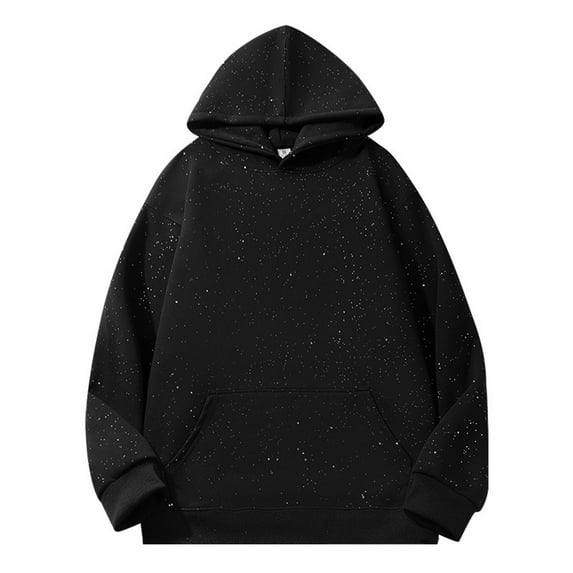 Mens Sweatshirt Under $10 Glitter Hooded Sweatshirt Unisex Sparkle Pullover Hoodies Mens Club Party Wear