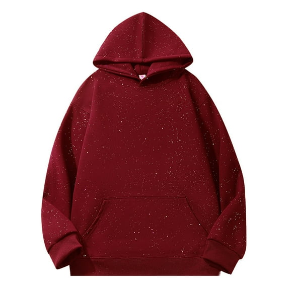 Mens Sweatshirt Under $10 Glitter Hooded Sweatshirt Unisex Sparkle Pullover Hoodies Mens Club Party Wear