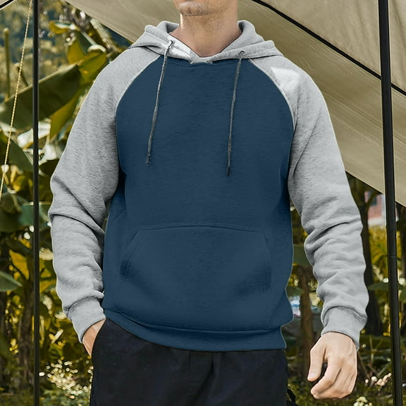 Mens Sweatshirt Under $10 Hoodies for Men Pullover Hooded Sweatshirt with Kange Pocket