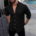 thumbnail image 1 of Mens Sweatshirt Under $10 Men's Casual Button Down Shirts Short Sleeve Linen Shirts Summer Beach Dress Shirt, 1 of 9