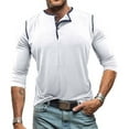 thumbnail image 1 of Mens Sweatshirt Under $10 Men's Henley Long Sleeve Shirts Casual Button T-Shirt Classic Basic Lightweight Pullover Cotton Tees Fashion Tops, 1 of 8