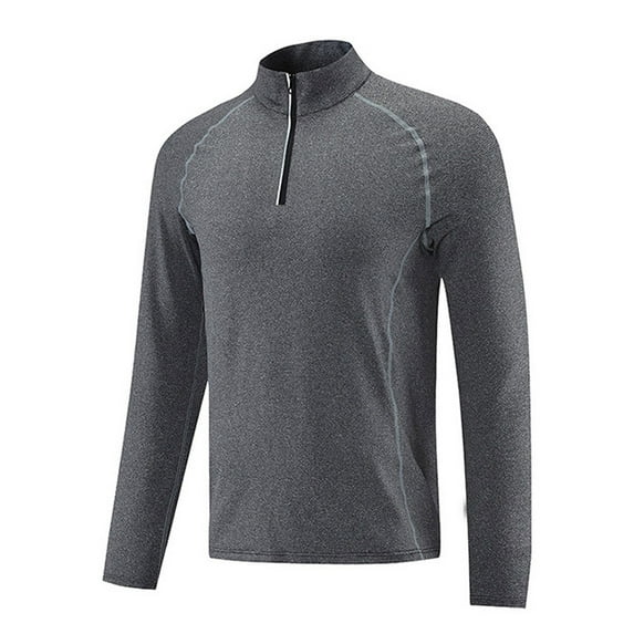 Mens Sweatshirt Under $10 Men's Running Shirt UPF 50+ Long Sleeve Performance Quarter Zip Pullover Top Quick Dry Golf Workout Athletic Shirts