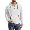 thumbnail image 1 of Mens Sweatshirt Under $10 Mens Hoodies Casual Cotton Textured Long Sleeve Half Button Pullover Hooded Sweatshirts, 1 of 7