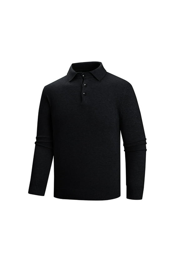 Mens Sweatshirt Under $10 Mens Knit Polo Shirts Casual Long Sleeve Collared Work Shirt Button Down Golf Shirts Thermal Undershirt Base Layer