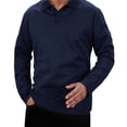 thumbnail image 1 of Mens Sweatshirt Under $10 Mens Lapel Button Down Polo Shirts Casual Long Sleeve Textured Shirt Fall Fashion Collared Lightweight Basic Clothes, 1 of 2