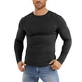 thumbnail image 1 of Mens Sweatshirt Under $10 Mens Long Sleeve Shirts Crew Neck Fleece Thermal Undershirts Midweight Sweatshirts Soft Base Layer Pullover Tee Tops, 1 of 5