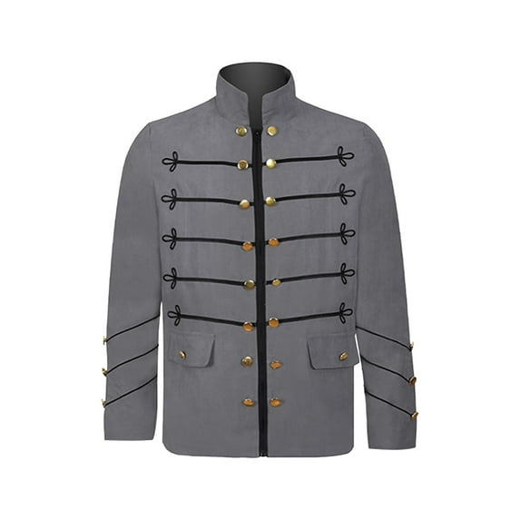 Mens Sweatshirt Under $10 Mens Medieval Jacket Court Prince Jacket Vintage Gothic Jackets Stand Collar Coat Slim Fit Blazer Jackets