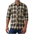 thumbnail image 1 of Mens Sweatshirt Under $10 Mens Plaid Button Up Shirts Plus Size Lapel Collar Jackets Long Sleeve Soft Regular Fit Casual Coat with Pocket, 1 of 6