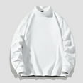 thumbnail image 1 of Mens Sweatshirt Under $10 Oversized Sweatshirt for Men Casual Solid Color Turtleneck Long Sleeved Pullover Plush Warm Sweatshirt Comfy, 1 of 7