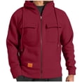 thumbnail image 1 of Mens Sweatshirt Under $10 Tactical Hoodies for Men Zip Up Hooded Sweatshirt Athletic Workout Hoodie Fashion Winter Jackets with Pockets, 1 of 9