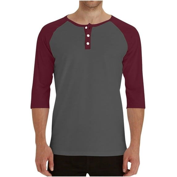 Mens Sweatshirt Under $10 Mens Henley Long Sleeve Shirts - Soft 3 Button Tees Casual Full Sleeve T-Shirts Men