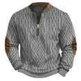thumbnail image 1 of Mens Sweatshirts 3D Printed Half Zip Autumn Winter Printed Fall Clothes Tops Pullover Grey L, 1 of 3