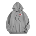 thumbnail image 1 of Mens Sweatshirts Crewneck Hawaiian Leaf Printed Length Sleeve Black Hoodies Modern Fit Loose Drawstring Boho Hoodies Clothing with Pocke GY1,XXL, 1 of 4