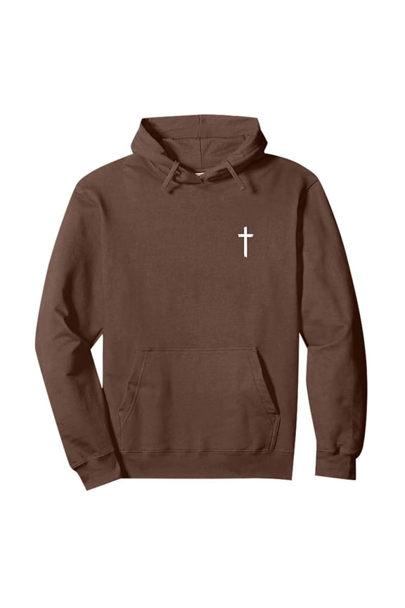 Mens Sweatshirts Drawstring Hooded Long Sleeve Casual Pullover Sweatshirt Small Print Comfortable Loose Streetwear Outdoor Activities Mens Sweatshirt Coffee S