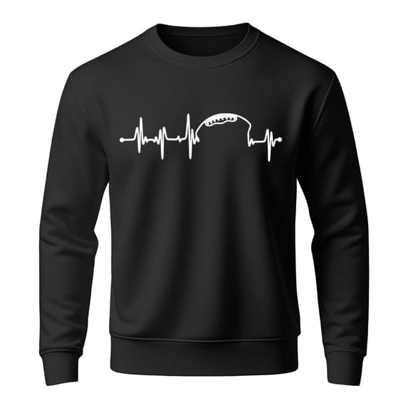 Mens Sweatshirts Game Day Rugby Print Casual Long Sleeve Hoodless Crew Neck Tops Casual Loose Comfortable Outdoor Activities Mens Sweatshirt Black XXL