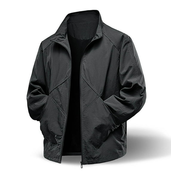 Mens Sweatshirts, Golf Rain Jacket for Men Waterproof - Mens Lightwieght Long Sleeve Full-Zip Softshell Jackets Performance Windbreaker