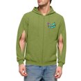 thumbnail image 1 of Mens Sweatshirts Long Sleeve Drawstring Causal Graphic Printed Hooded Zipper Sweatshirt Coat with Pockets (S, Green), 1 of 6