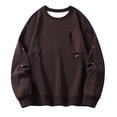 thumbnail image 1 of Mens Sweatshirts Patchwork Long Sleeve Tops Casual Crew Neck Sweatshirts Fall Winter Solid Color Pullover Comfortable Sports Sweatshirt Loose Sweaters Workwear Mens Sweatshirts, 1 of 6