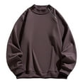 thumbnail image 1 of Mens Sweatshirts Stylish Solid Color Half Zipper Stand Collar Long Sleeve Hoodless Tops Casual Fall Winter Everyday Outings Sweatshirt for Men Purple XXL, 1 of 3