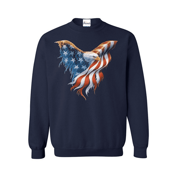 Mens Sweatshirts and Hoodies - American Flag Eagle USA