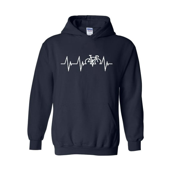 Mens Sweatshirts and Hoodies - Bicycle Heartbeat