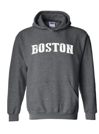 Men's Boston Bruins Antigua White Logo Victory Pullover Hoodie