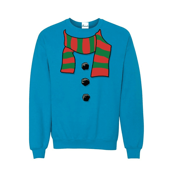 Mens Sweatshirts and Hoodies - Christmas Snowman Scarf