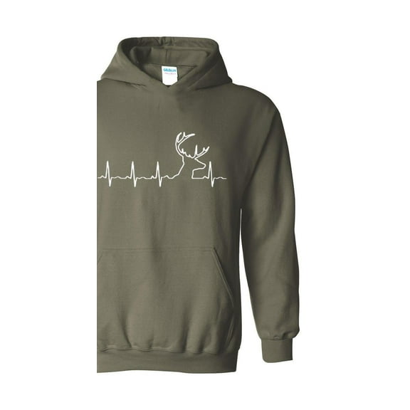 Mens Sweatshirts and Hoodies - Deer Heartbeat