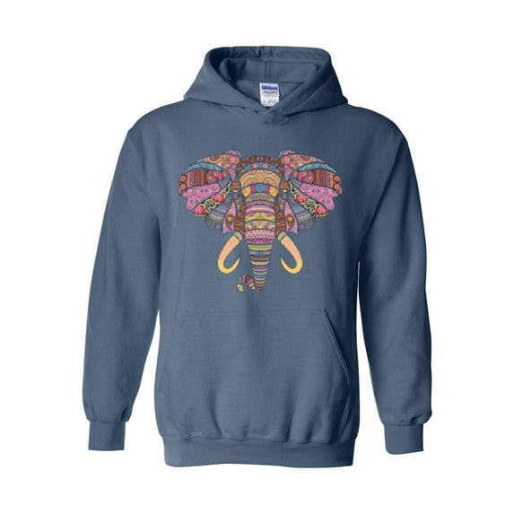Mens Sweatshirts and Hoodies - Elephant Mosaic