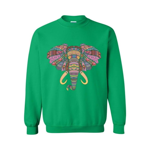 Mens Sweatshirts and Hoodies - Elephant Mosaic