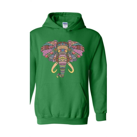 Mens Sweatshirts and Hoodies - Elephant Mosaic