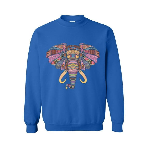 Mens Sweatshirts and Hoodies - Elephant Mosaic