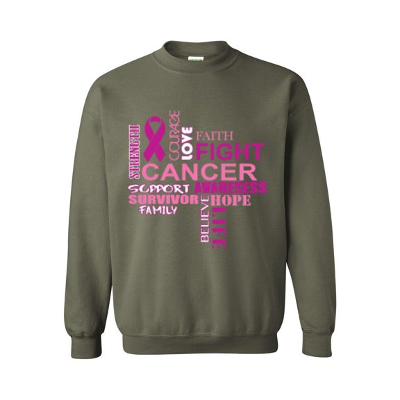 Mens Sweatshirts and Hoodies - Fight Breast Cancer