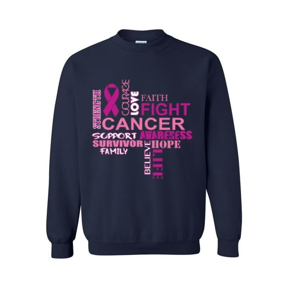 Mens Sweatshirts and Hoodies - Fight Breast Cancer