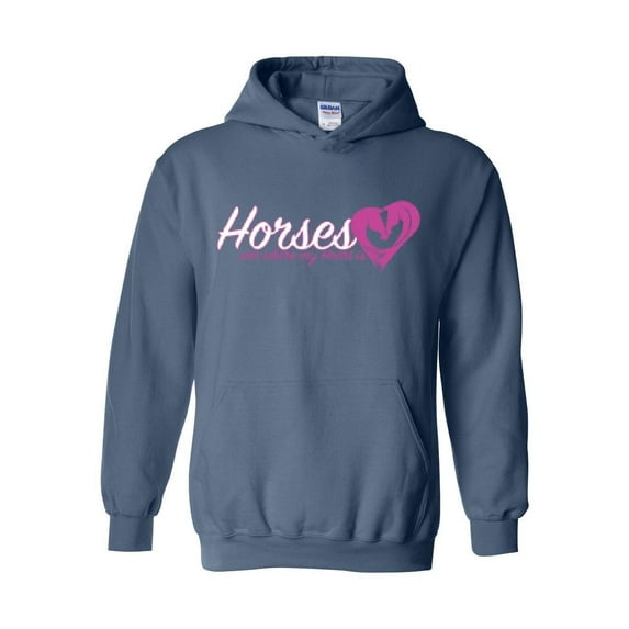 Mens Sweatshirts and Hoodies - Horses Where My Heart Is