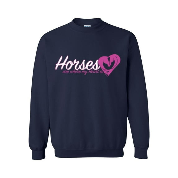 Mens Sweatshirts and Hoodies - Horses Where My Heart Is