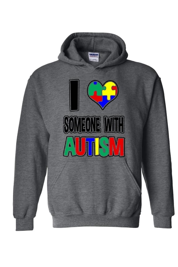 Mens Sweatshirts and Hoodies - I Love Someone With Autism