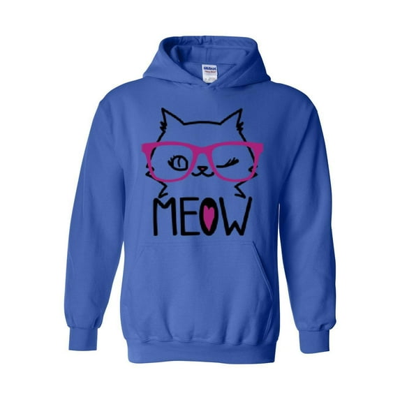IWPF - Mens Sweatshirts and Hoodies - Meow Cute Cat Kitty